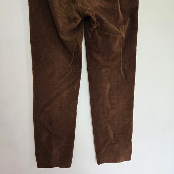 J. McLaughlin Corduroy Pants Brown High Rise Flat Front Straight Leg Women 4 - Picture 6 of 12